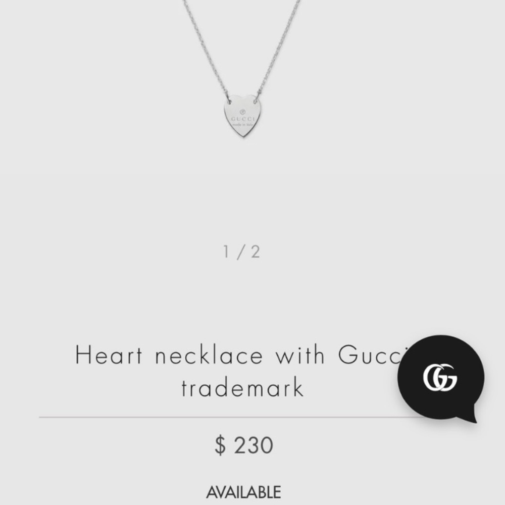 Gucci heart necklace
